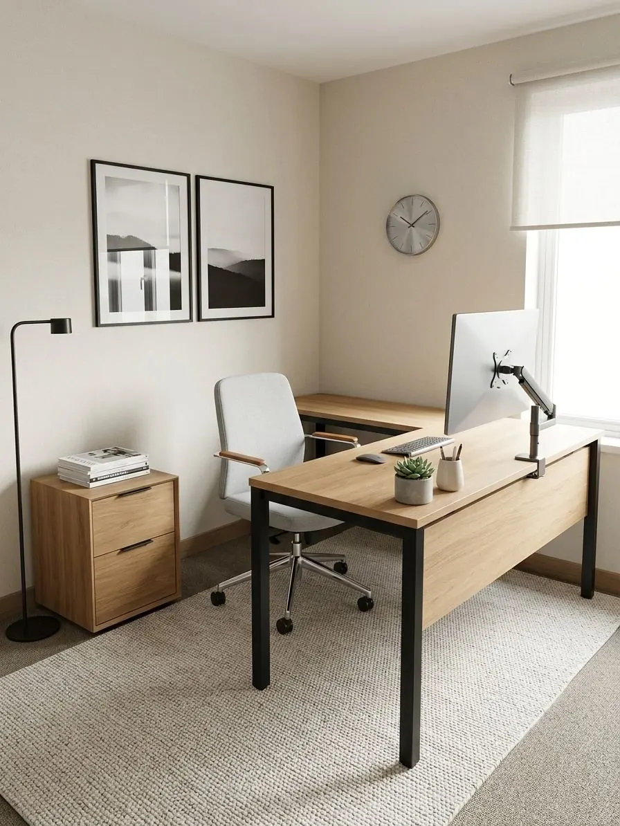 Bureau après home staging virtuel BaayStudio