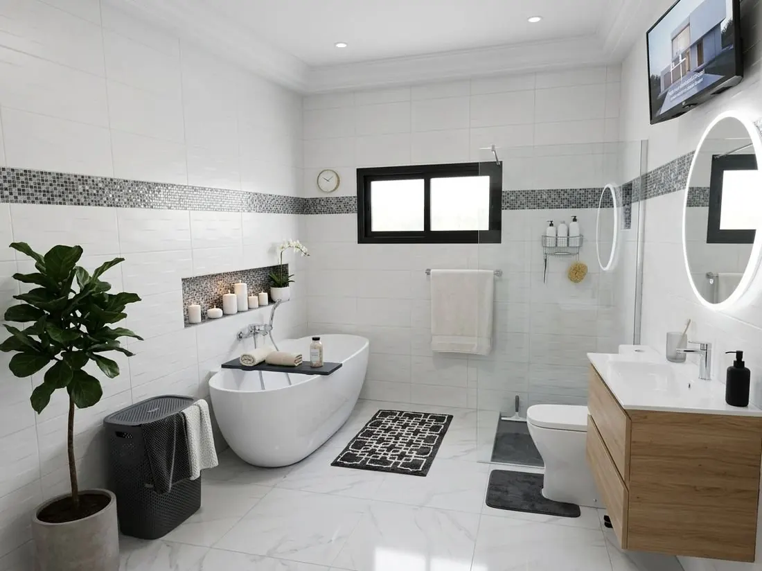 Salle de bain après home staging virtuel BaayStudio